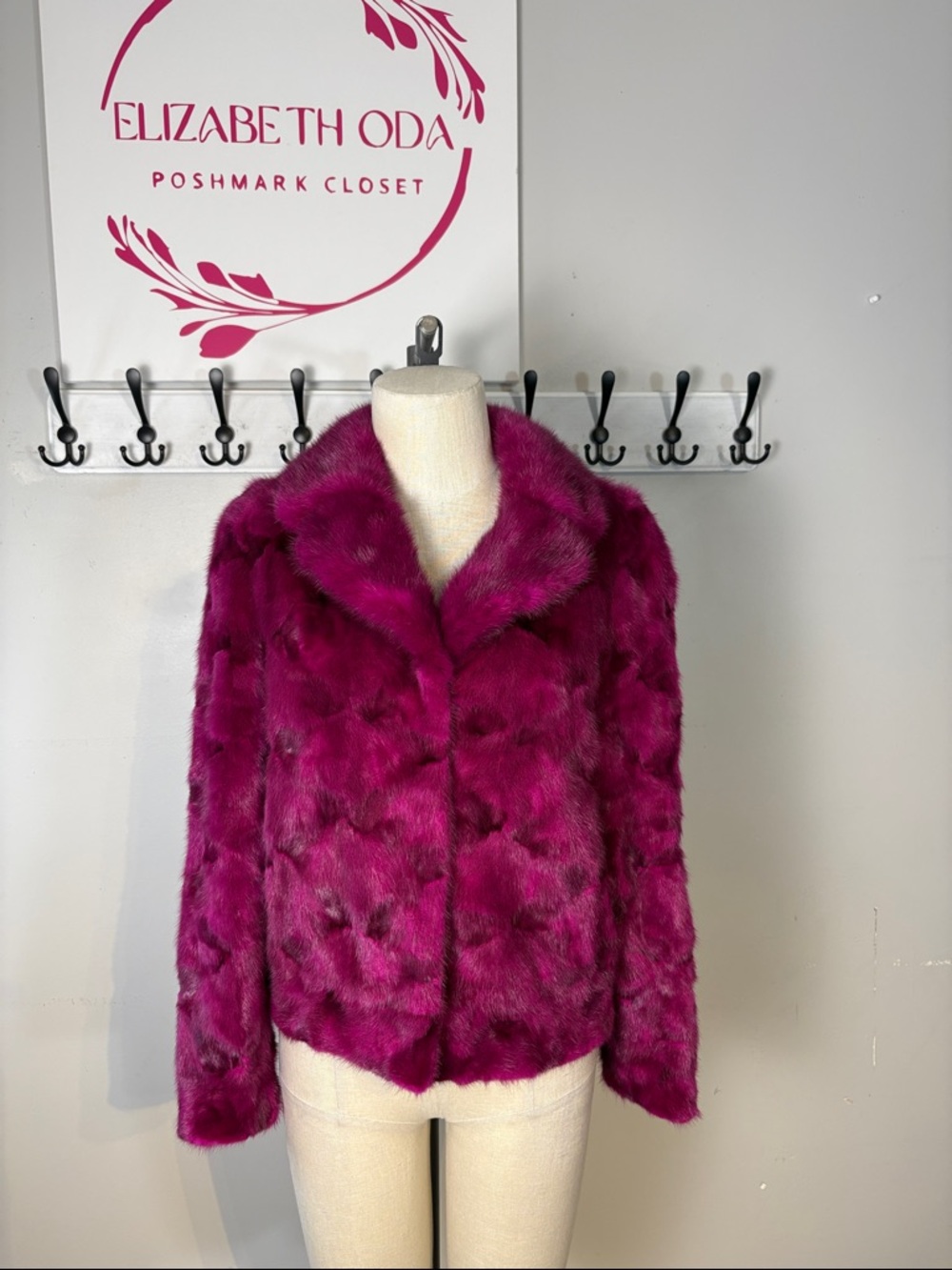 1. Fuchsia Mink Teddy Jacket